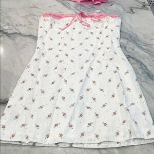 Floral Pink and White adultDress